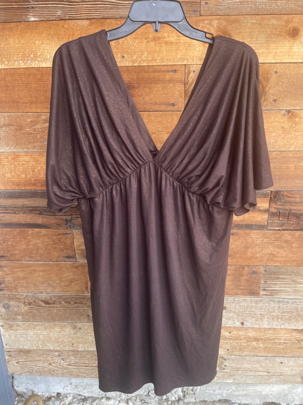 Beautiful Vintage, Laundry by Design Dress, Brown with gold specs, size 2
